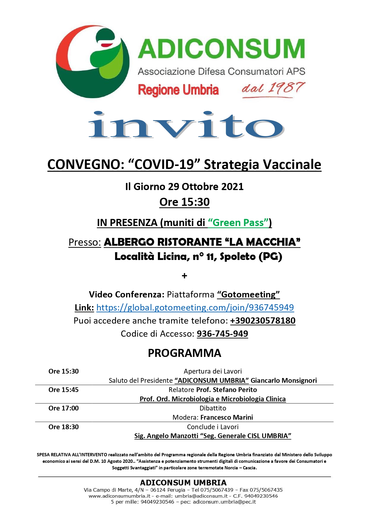 Read more about the article INVITO CONVEGNO: Covid-19 Strategia vaccinale